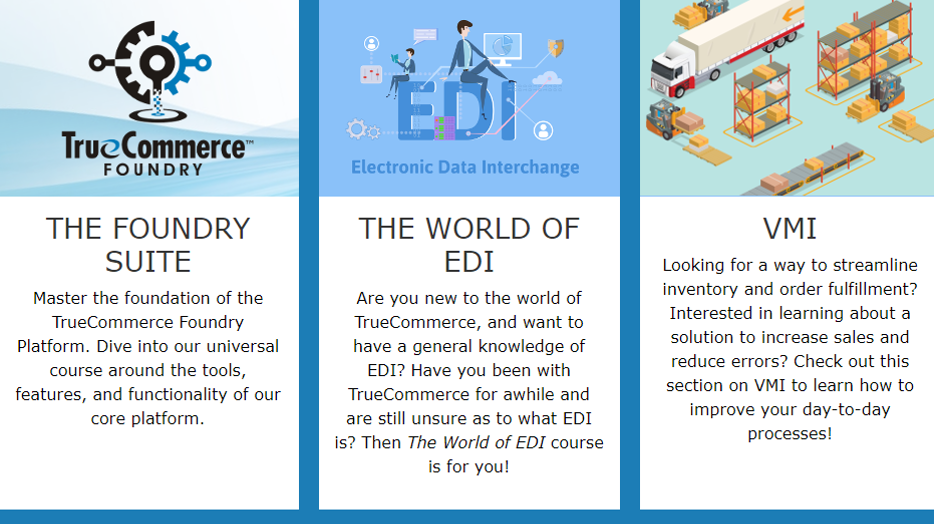 screenshot of TrueCommerce EDI Solutions